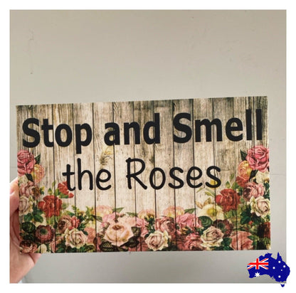 Floral Garden Rose Personalised Custom Sign - The Renmy Store Homewares & Gifts 