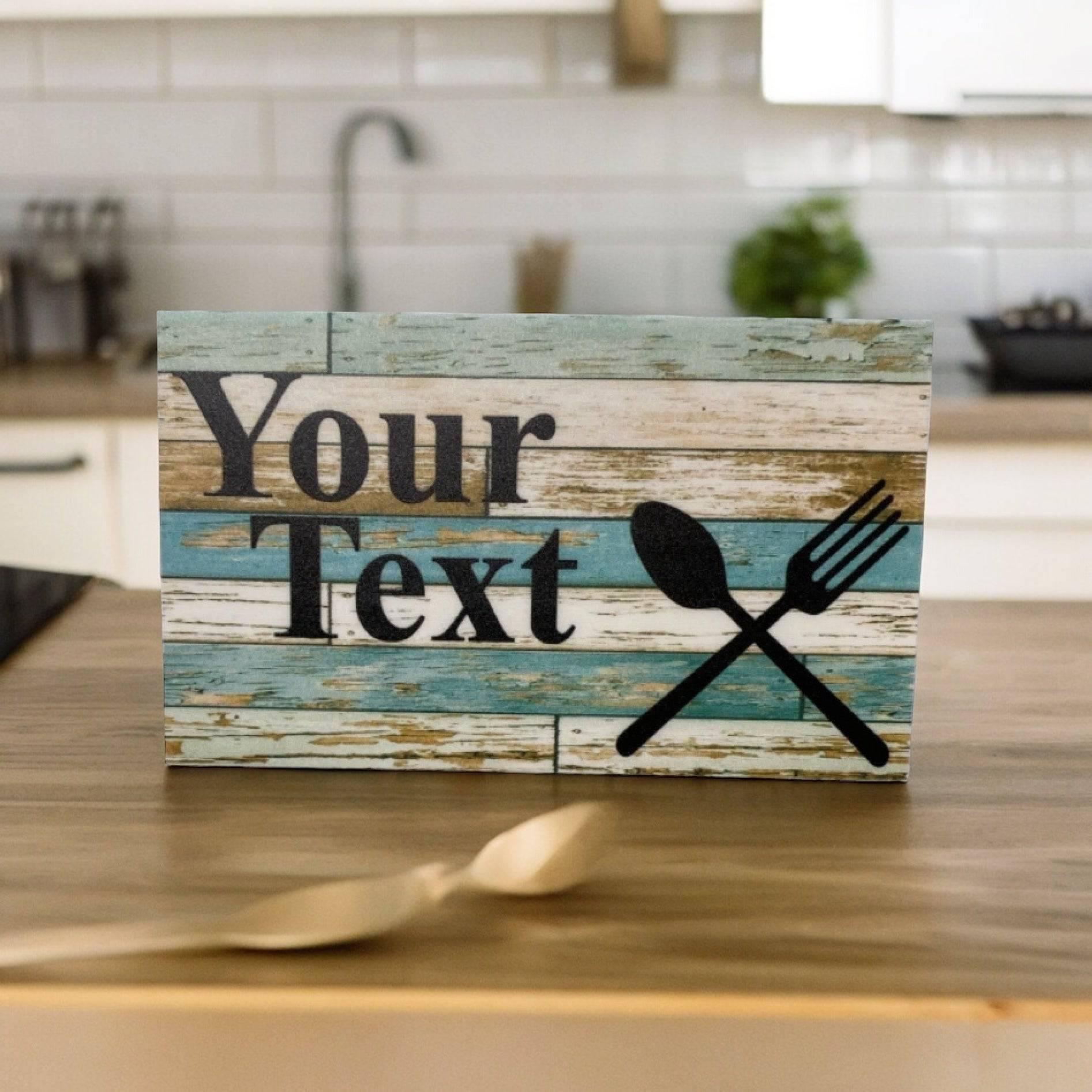 Kitchen Café Cook Chef Custom Wording Text Sign - The Renmy Store Homewares & Gifts 