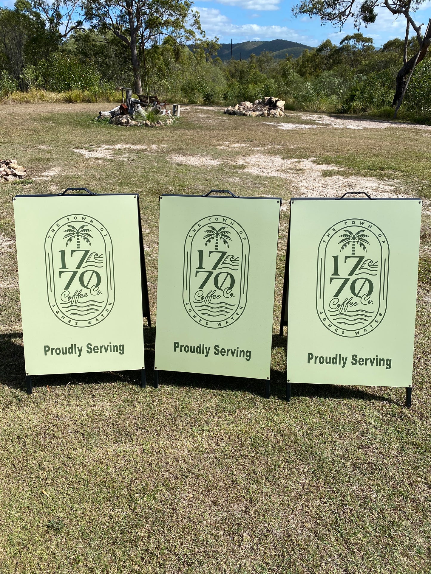 A-Frame Double-Sided Custom Personalised Metal Sign 600x900mm (60x90cm) | Australian Made Business Signage