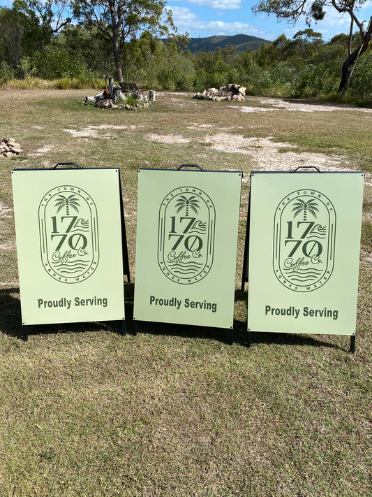 A-Frame Double-Sided Custom Personalised Metal Sign 600x900mm (60x90cm) | Australian Made Business Signage