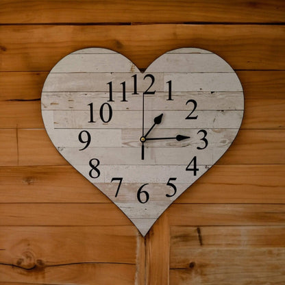 Clock Wall Heart Love Coast to Country Aussie Made - The Renmy Store Homewares & Gifts 