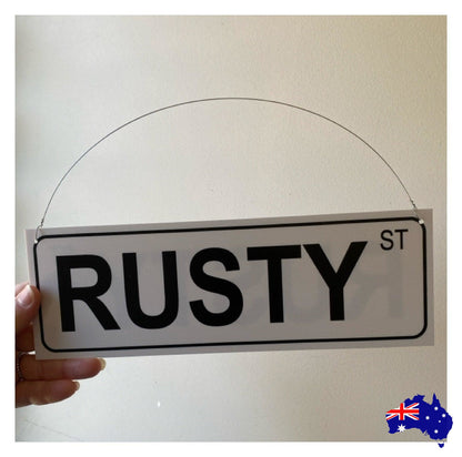 Street Grey Custom Personalised Sign - The Renmy Store Homewares & Gifts 