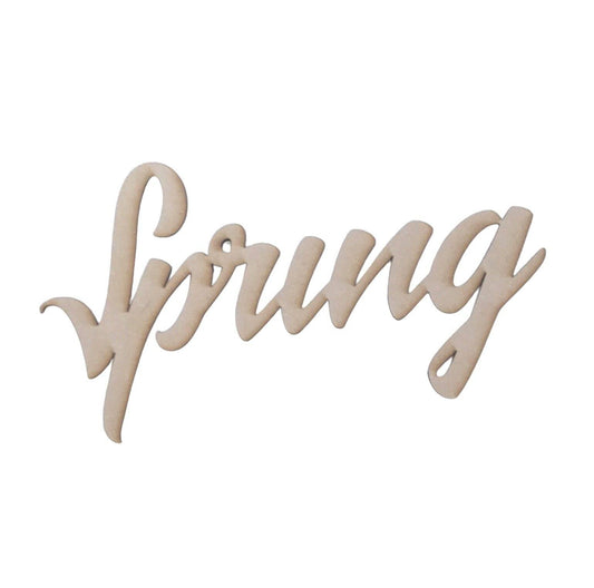 Spring Word Sign MDF DIY Wooden - The Renmy Store Homewares & Gifts 