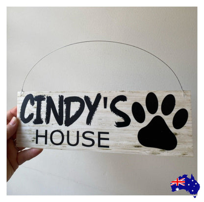 Dog Kennel House Custom Personalised Pets Name Sign - The Renmy Store Homewares & Gifts 