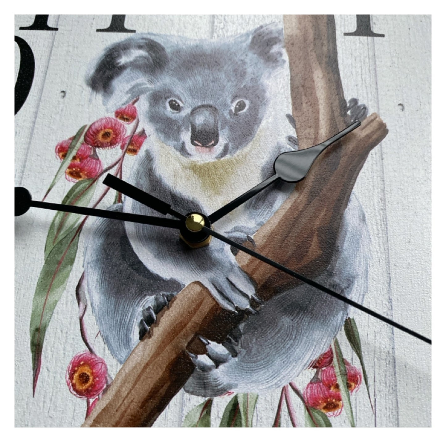 Clock Wall Wooden Koala Aussie Made