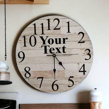 Clock Wall Wooden Custom Personalised Aussie Made - The Renmy Store Homewares & Gifts 