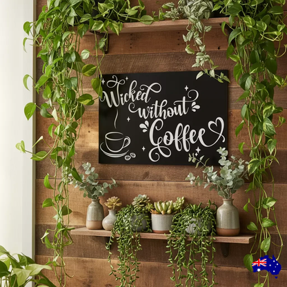Wicked Without Coffee Sign