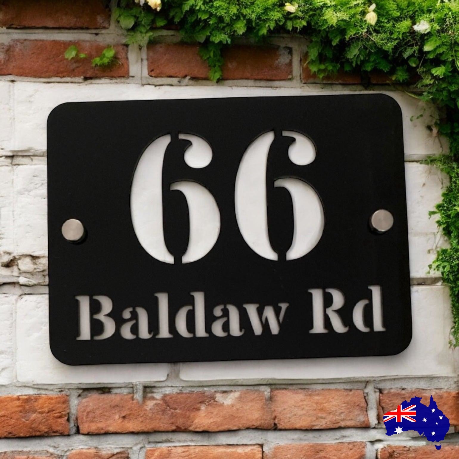 Personalised Street Number Address Letter Box Black House Custom Sign - The Renmy Store Homewares & Gifts 