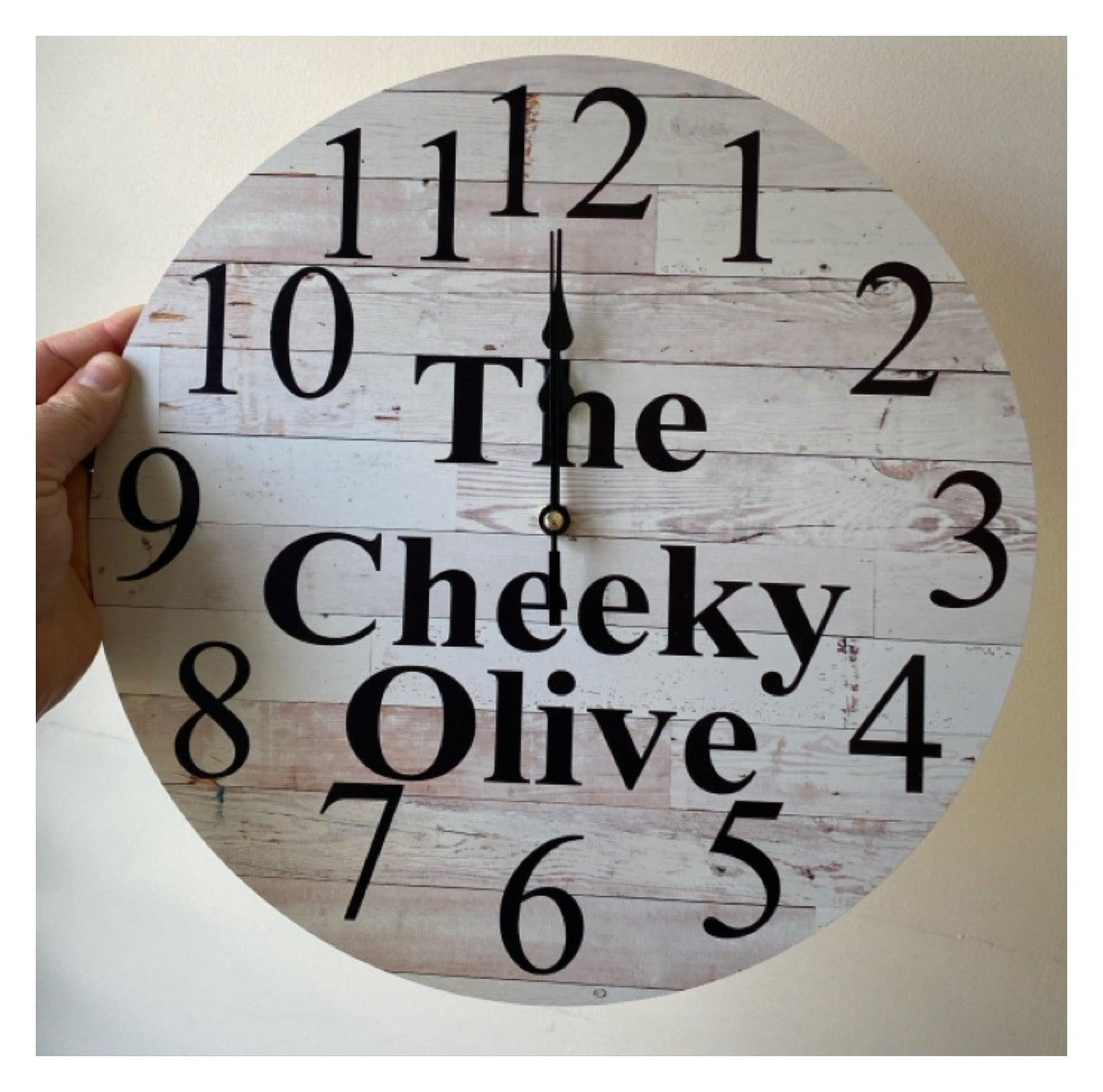 Clock Wall Wooden Custom Personalised Aussie Made - The Renmy Store Homewares & Gifts 