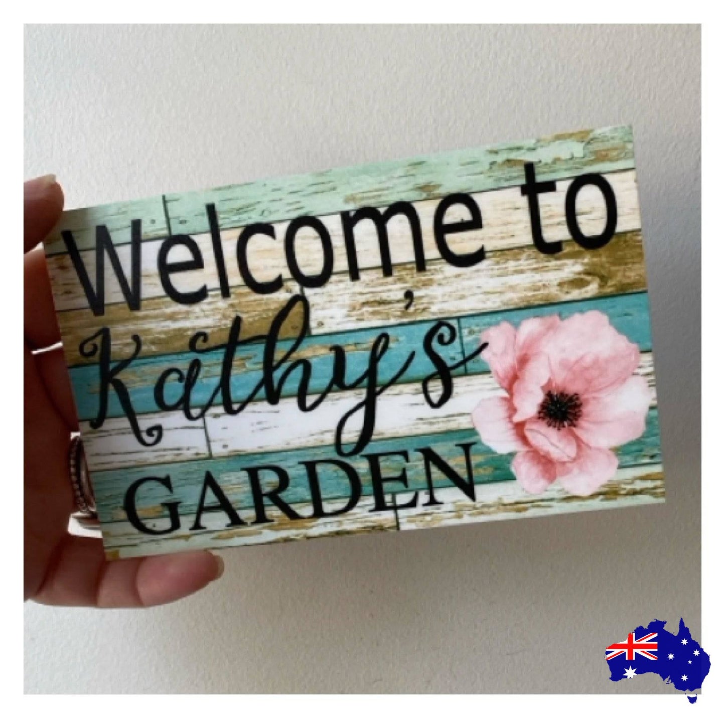 Welcome Garden Custom Personalised Sign Flower - The Renmy Store Homewares & Gifts 