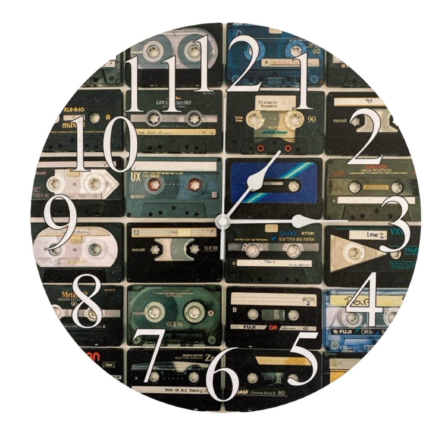 Clock Wall Retro Tape Music Aussie Made - The Renmy Store Homewares & Gifts 