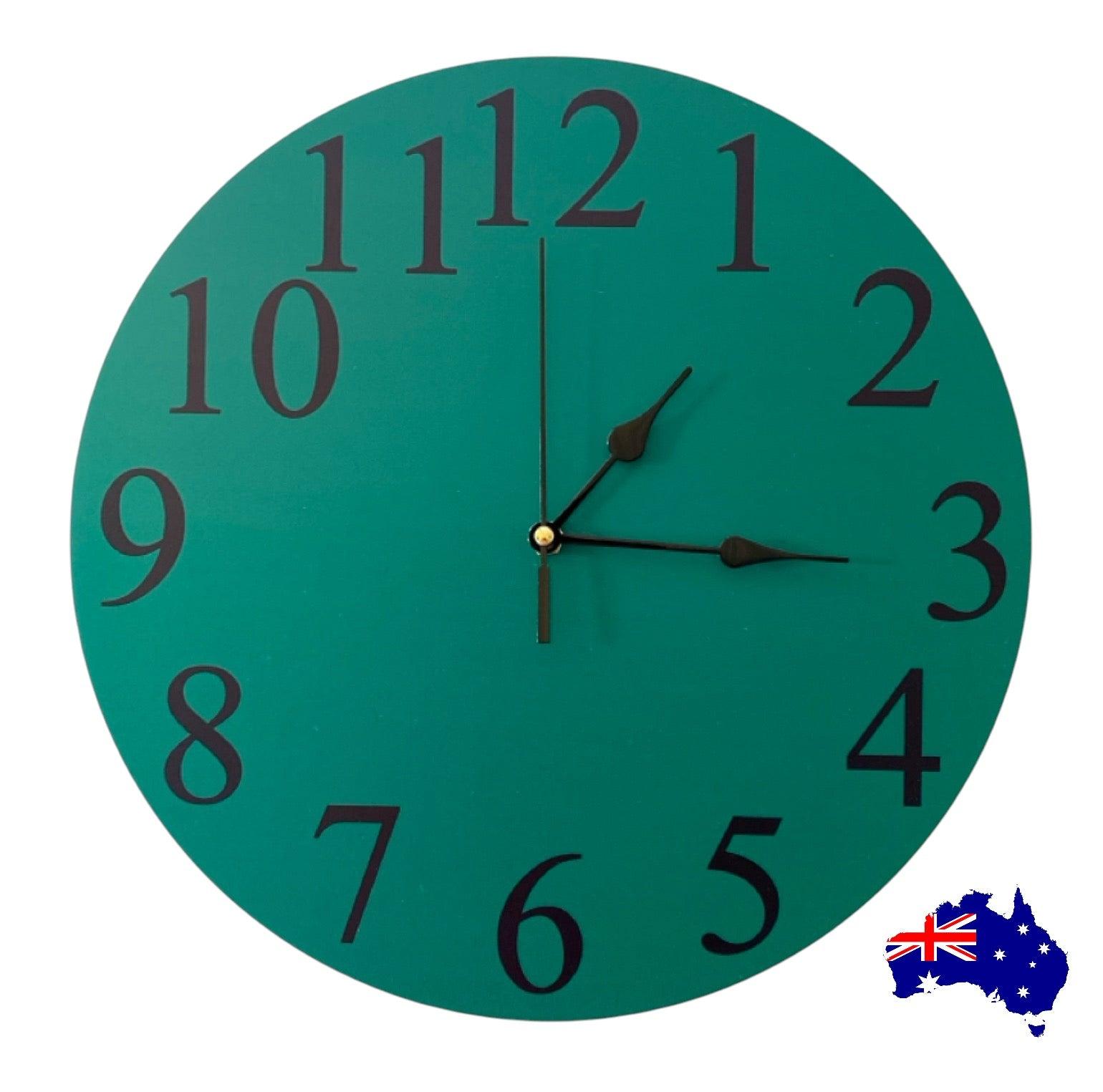 Clock Wall Green Aussie Made - The Renmy Store Homewares & Gifts 