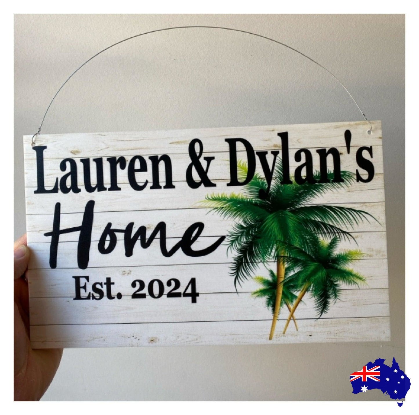 Beach House Custom Palm Tree Sign - The Renmy Store Homewares & Gifts 