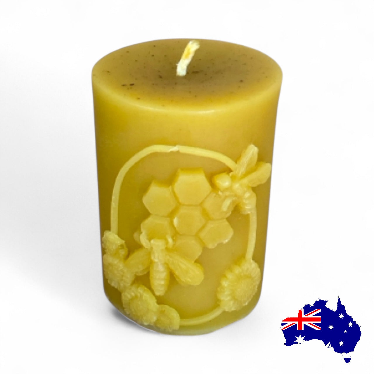 Pure Beeswax Candle Medium Aussie Handmade