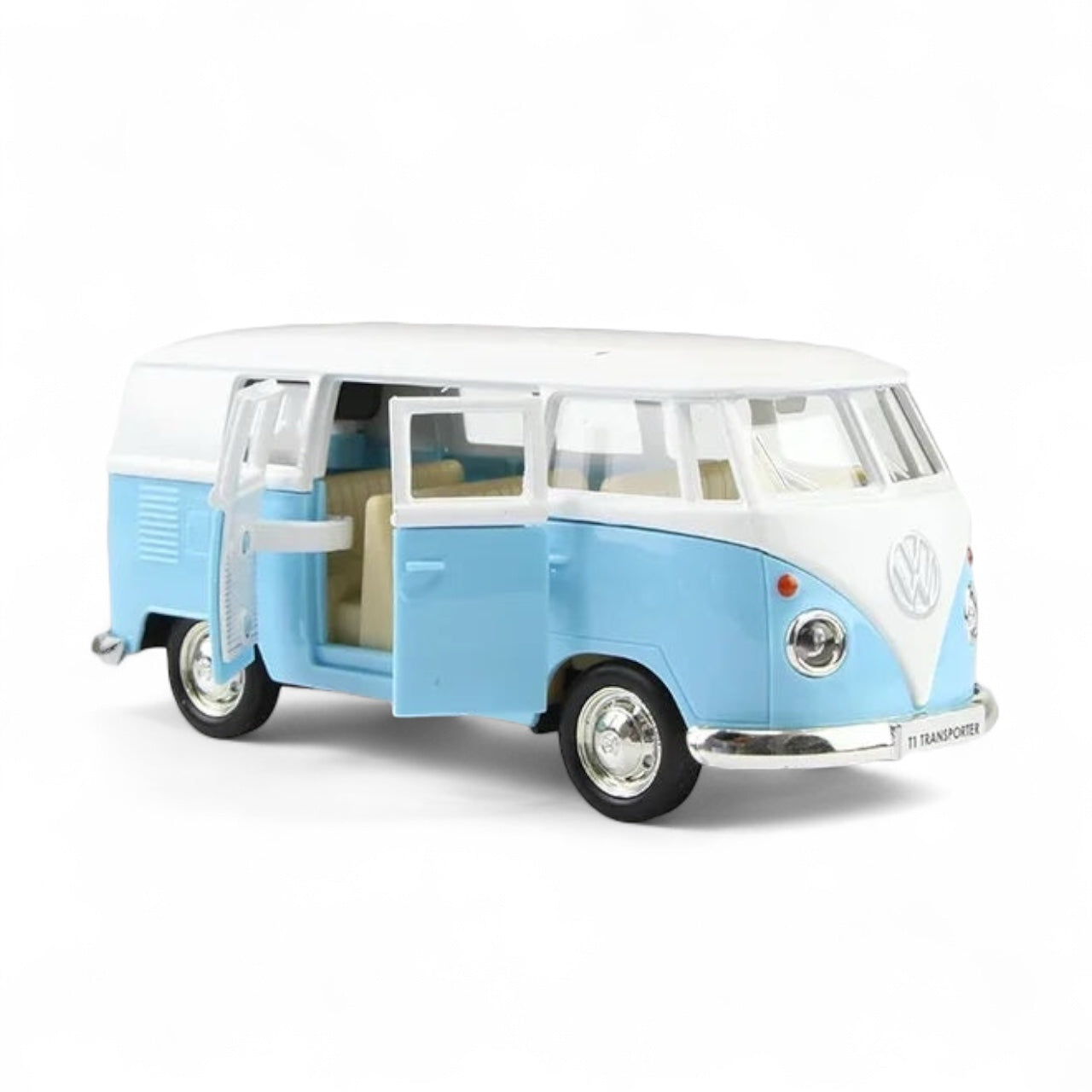 VW Kombi Van Blue Metal Model Car 13cm | Retro Coastal Decor & Gift