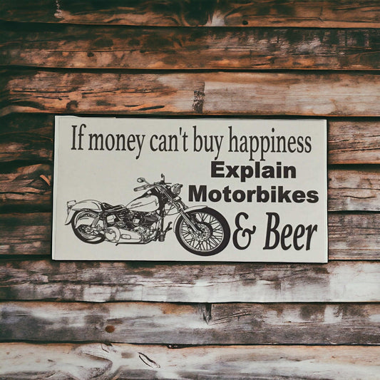 Motorbike Motorcycle Beer Sign - The Renmy Store Homewares & Gifts 