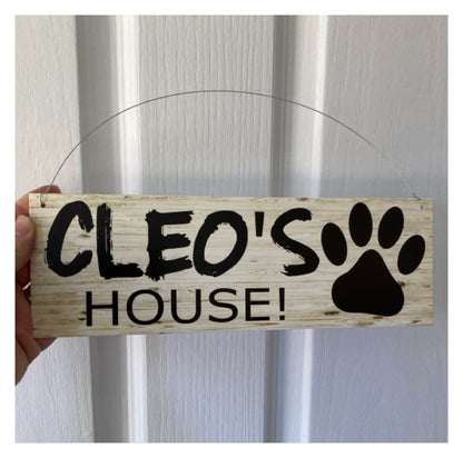 Dog Kennel House Custom Personalised Pets Name Sign