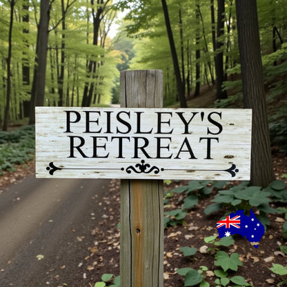 Retreat Property Custom Personalised Sign