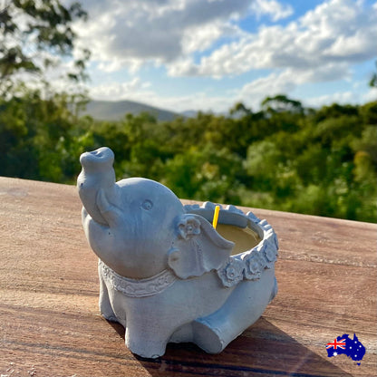Pure Beeswax Elephant Lucky Candle Aussie Handmade
