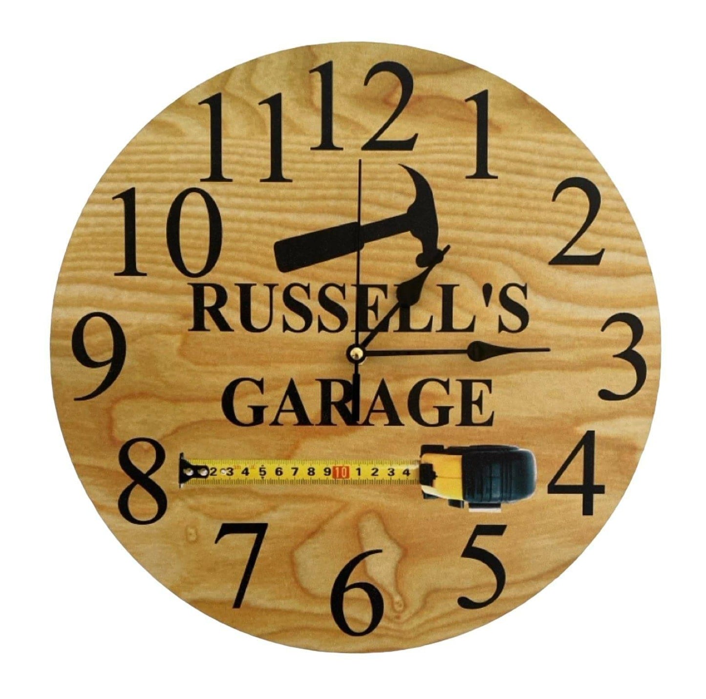 Clock Wall Garage Tool Custom Personalised Aussie Made - The Renmy Store Homewares & Gifts 