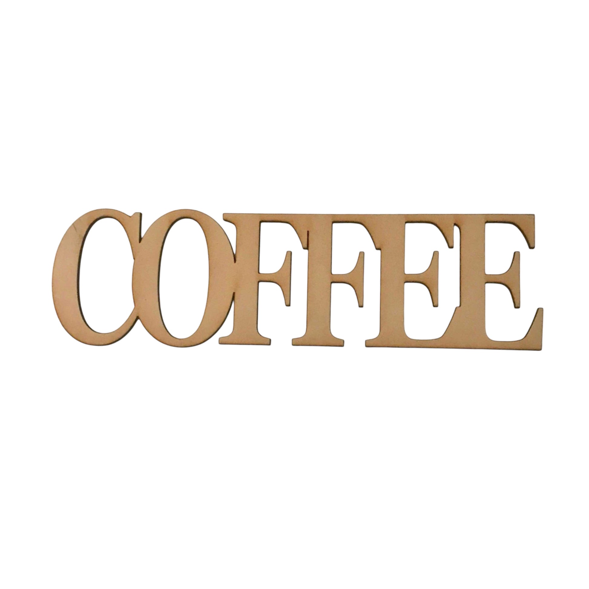 Coffee Word Sign MDF DIY Wooden - The Renmy Store Homewares & Gifts 
