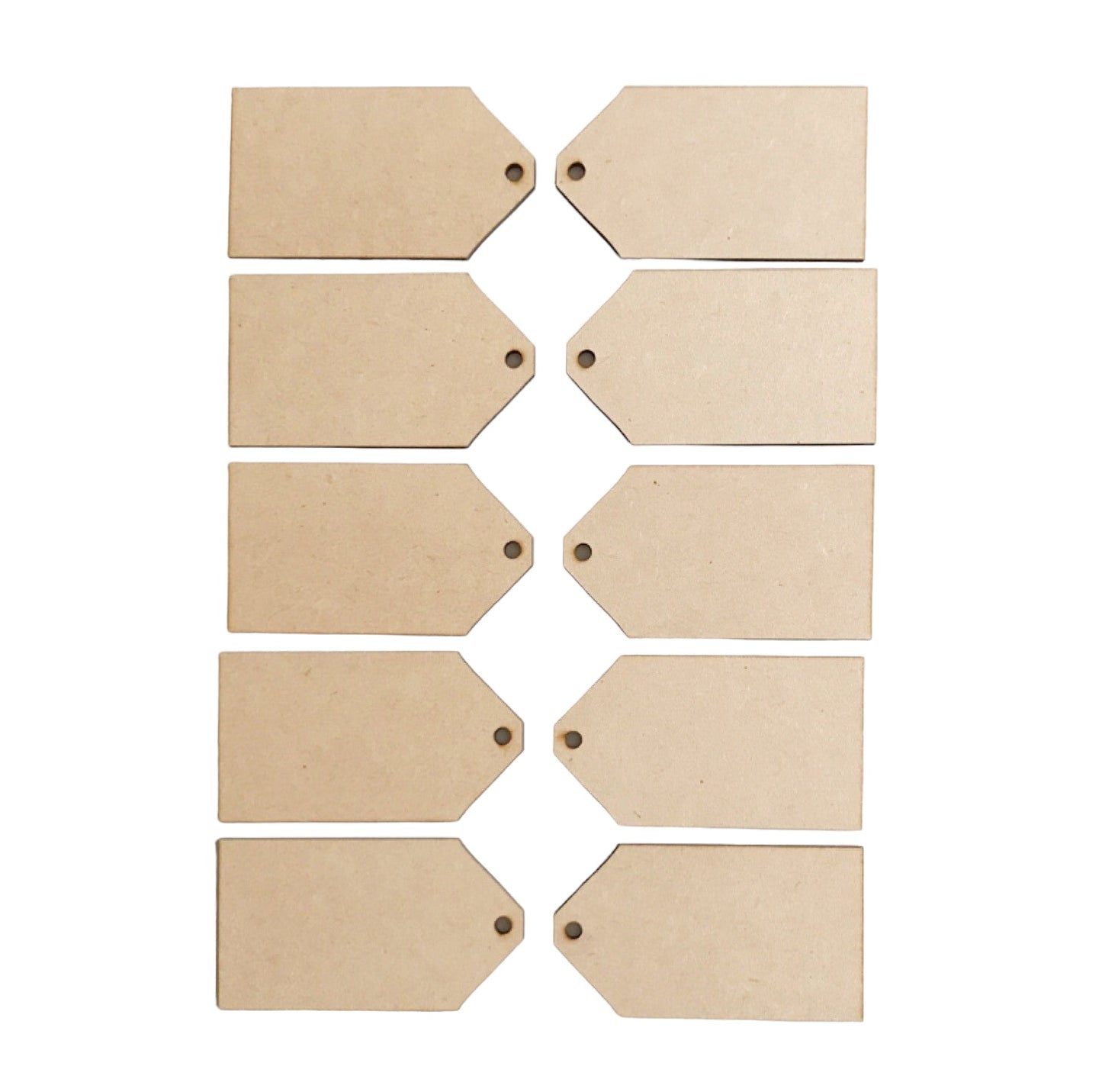 Tag Tags Set of 10 Raw MDF Wooden DIY Craft - The Renmy Store Homewares & Gifts 