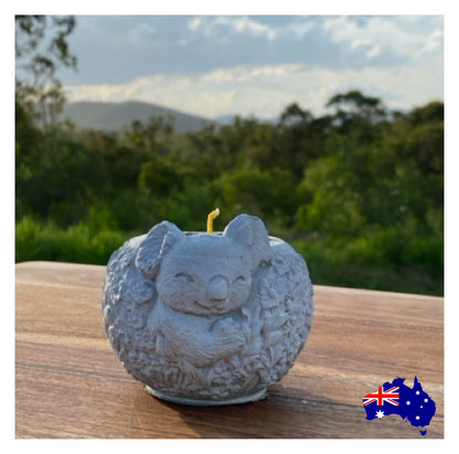 Pure Beeswax Koala Candle Aussie Handmade
