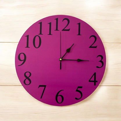 Clock Wall Pink Hot Chick Aussie Made - The Renmy Store Homewares & Gifts 