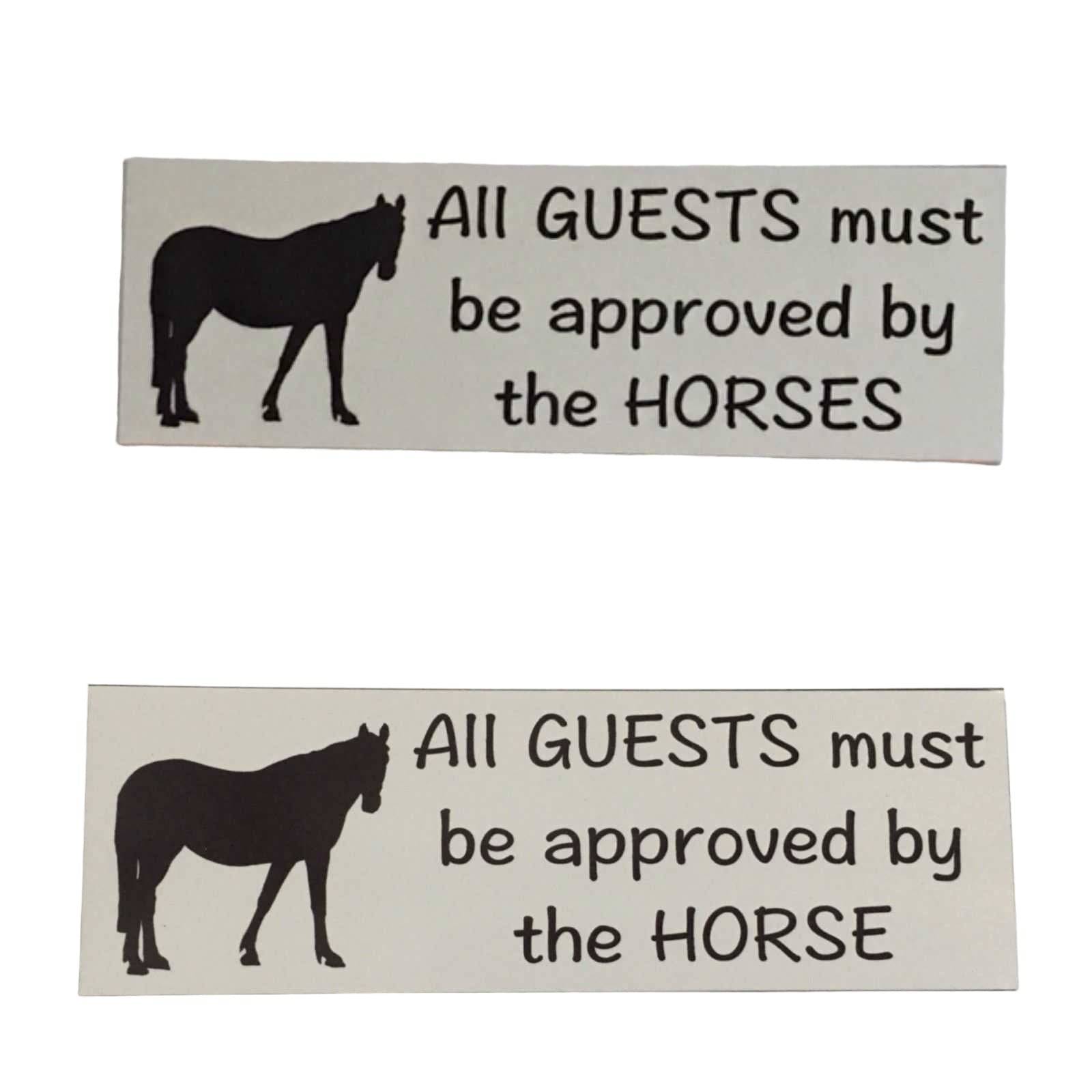 Horse Horses Guests Approved Sign - The Renmy Store Homewares & Gifts 