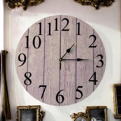 Clock Wall Purple Timber Aussie Made - The Renmy Store Homewares & Gifts 