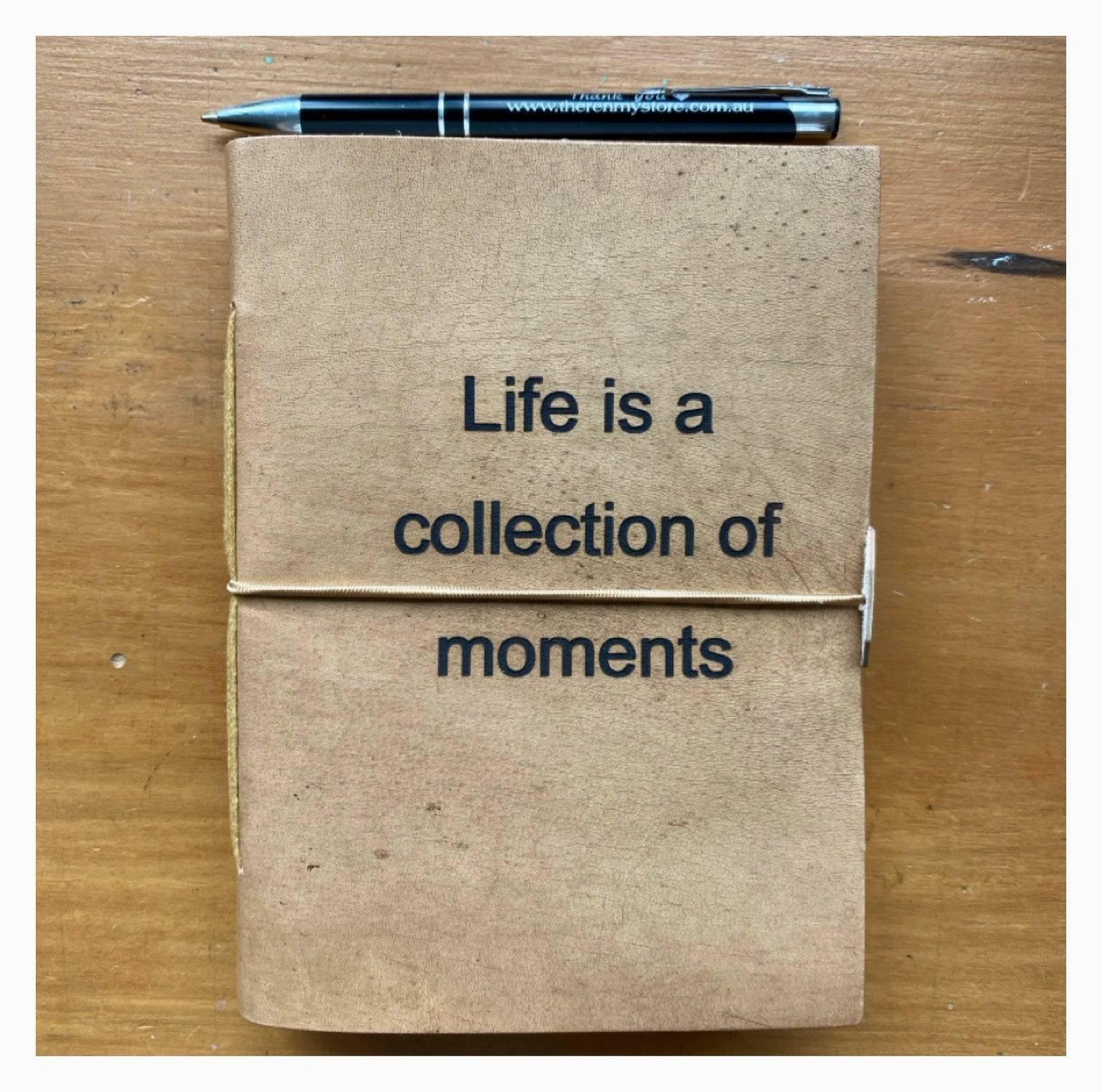 Journal Leather Diary Note Collect Moments - The Renmy Store Homewares & Gifts 