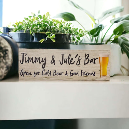 Personalised Bar Sign and Bottle Opener Gift Set - The Renmy Store Homewares & Gifts 