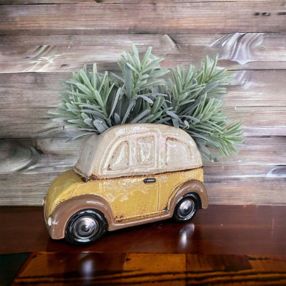 Beetle VW Funky Pot Plant Planter Yellow - The Renmy Store Homewares & Gifts 