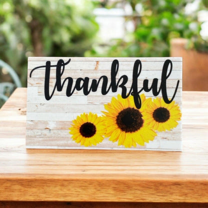 Thankful Sunflower Country Sign