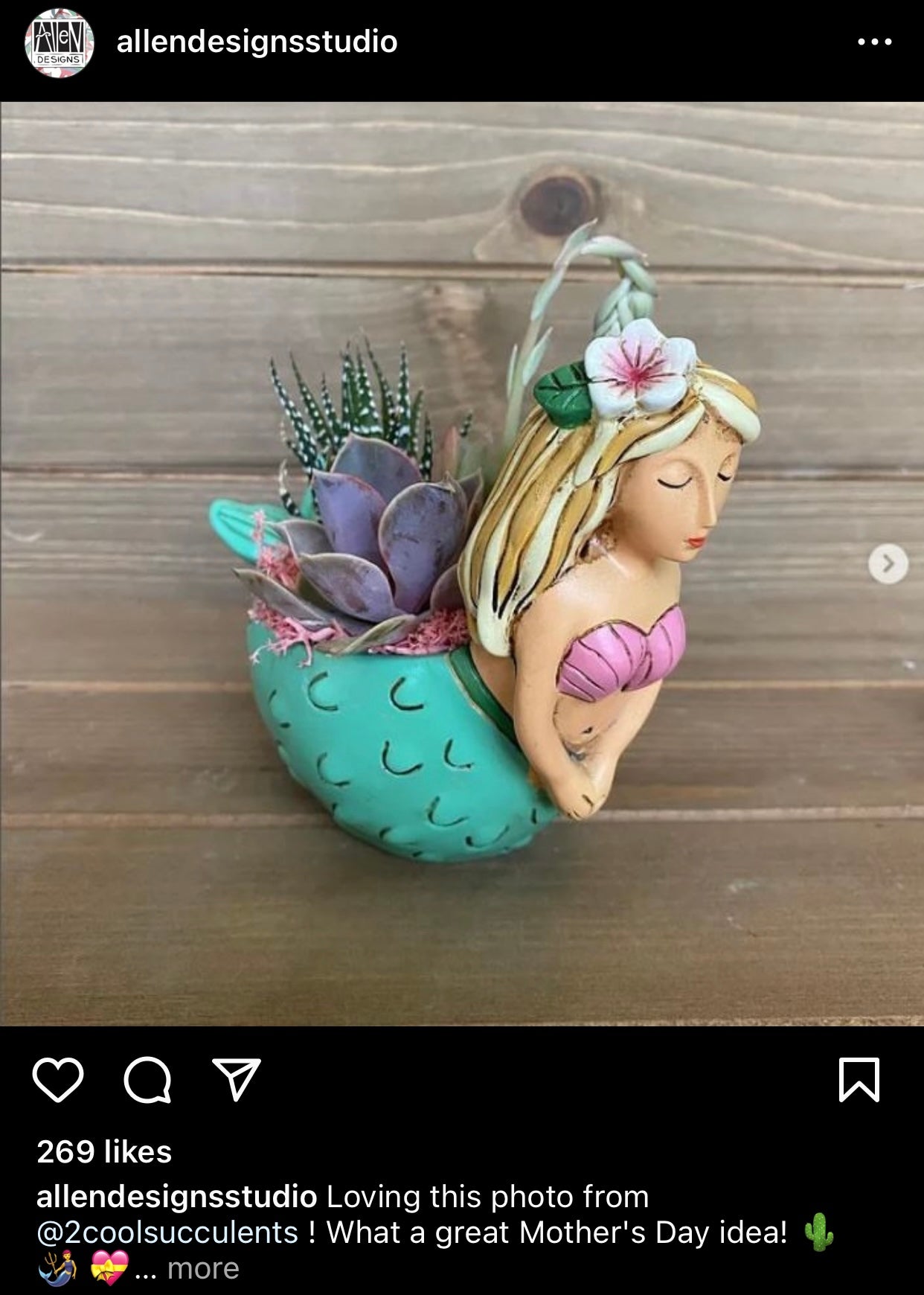 Mermaid Funky Pot Plant Planter - The Renmy Store Homewares & Gifts 