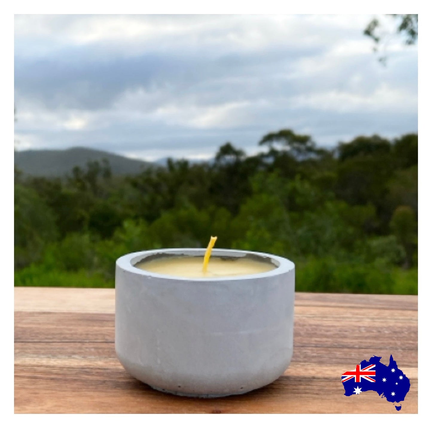 Pure Beeswax Round Candle Aussie Handmade