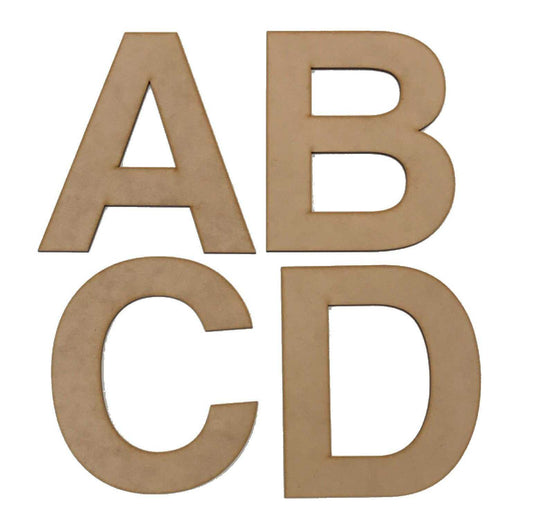 Letter Letters x 2 Alphabet MDF Wooden Bold 15cm - The Renmy Store Homewares & Gifts 