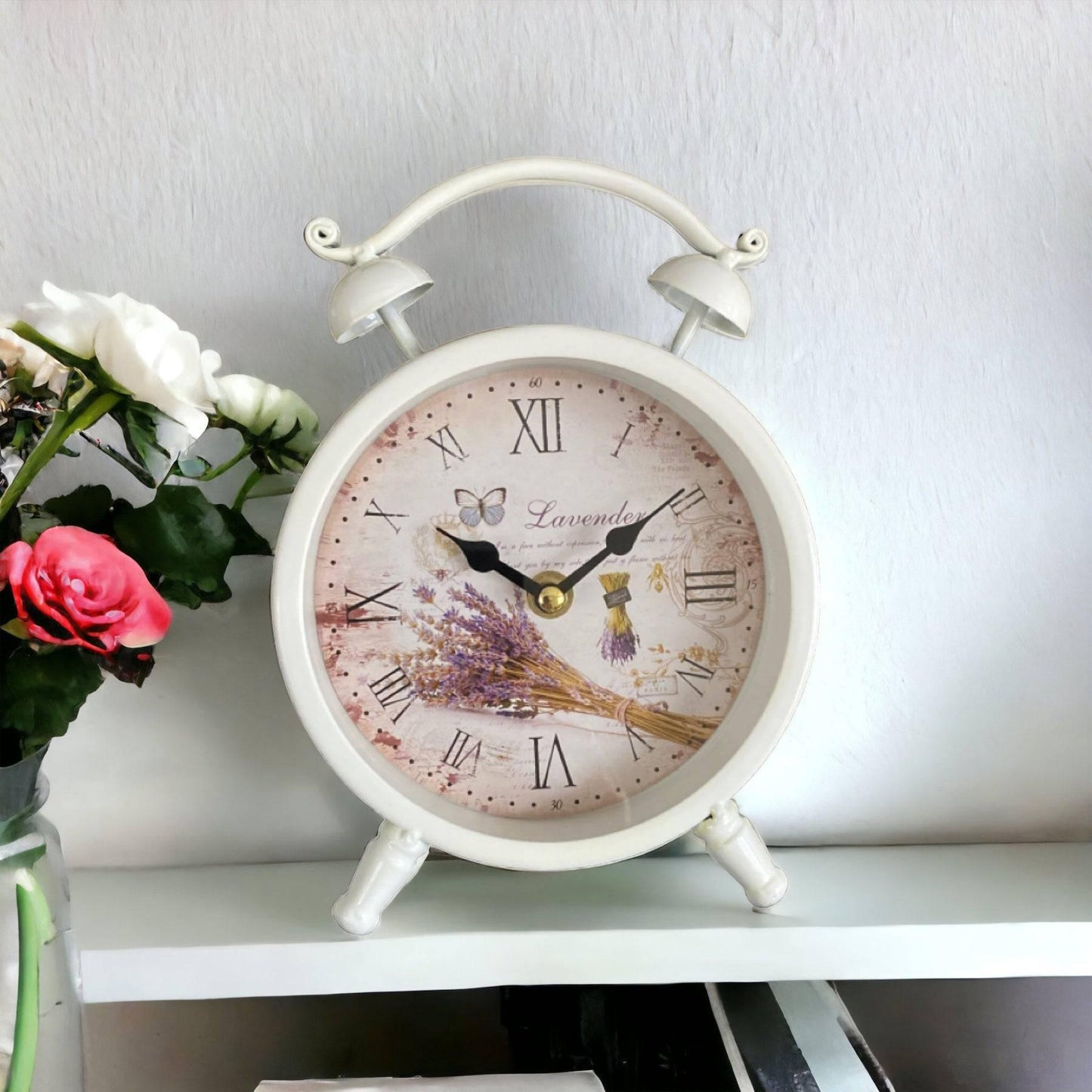 Clock Lavender Butterfly Country - The Renmy Store Homewares & Gifts 