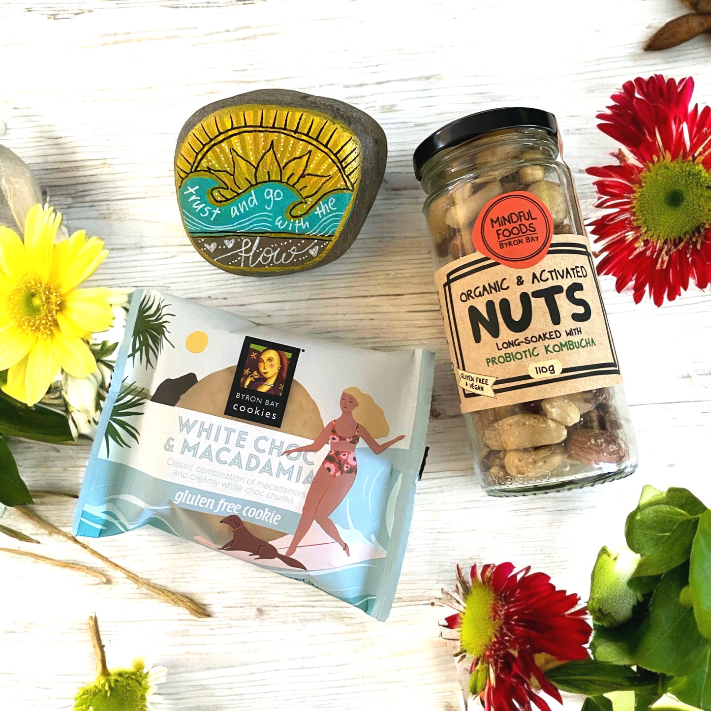 Byron Bay Cookie Activated Nuts Trust Flow Rock Gift Pack