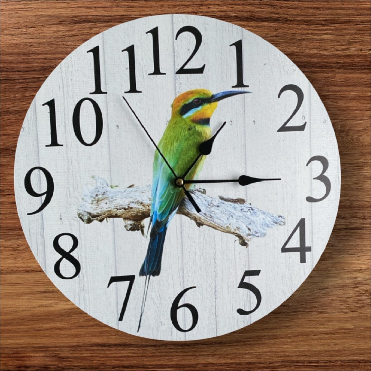 Clock Wall Bird Rainbow Bee-eater Aussie Made