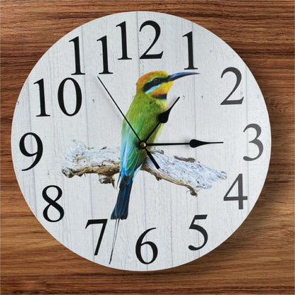 Clock Wall Bird Rainbow Bee-eater Aussie Made - The Renmy Store Homewares & Gifts 