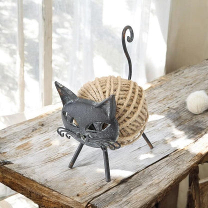 String Holder Rustic Cat