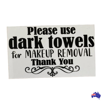 Dark Towels for Makeup Removal BNB Guest Motel Hotel Sign - The Renmy Store Homewares & Gifts 