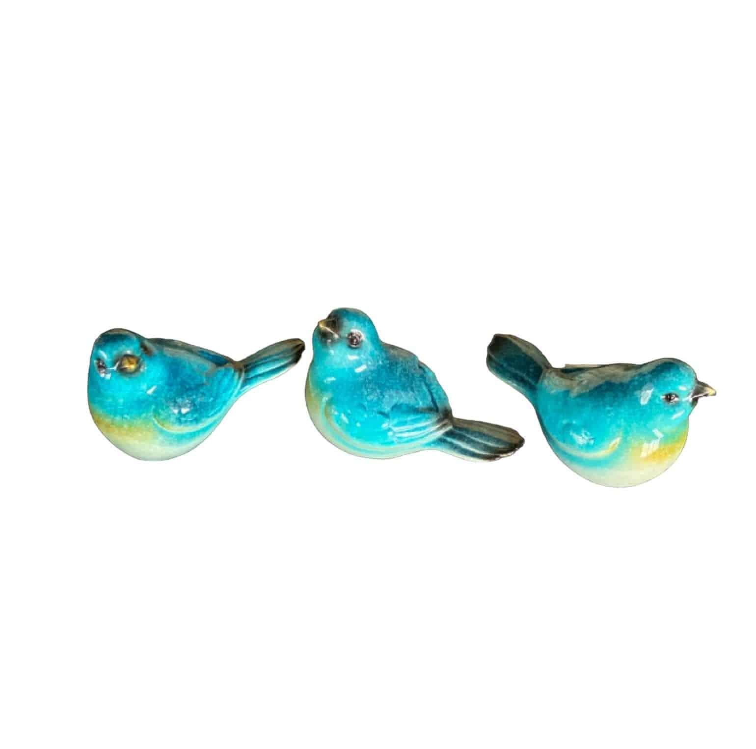 Bird Birds Blue Wren Set Of 3 - The Renmy Store Homewares & Gifts 