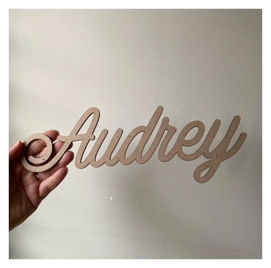Name Word Custom Personalised Wood MDF Sign - The Renmy Store Homewares & Gifts 