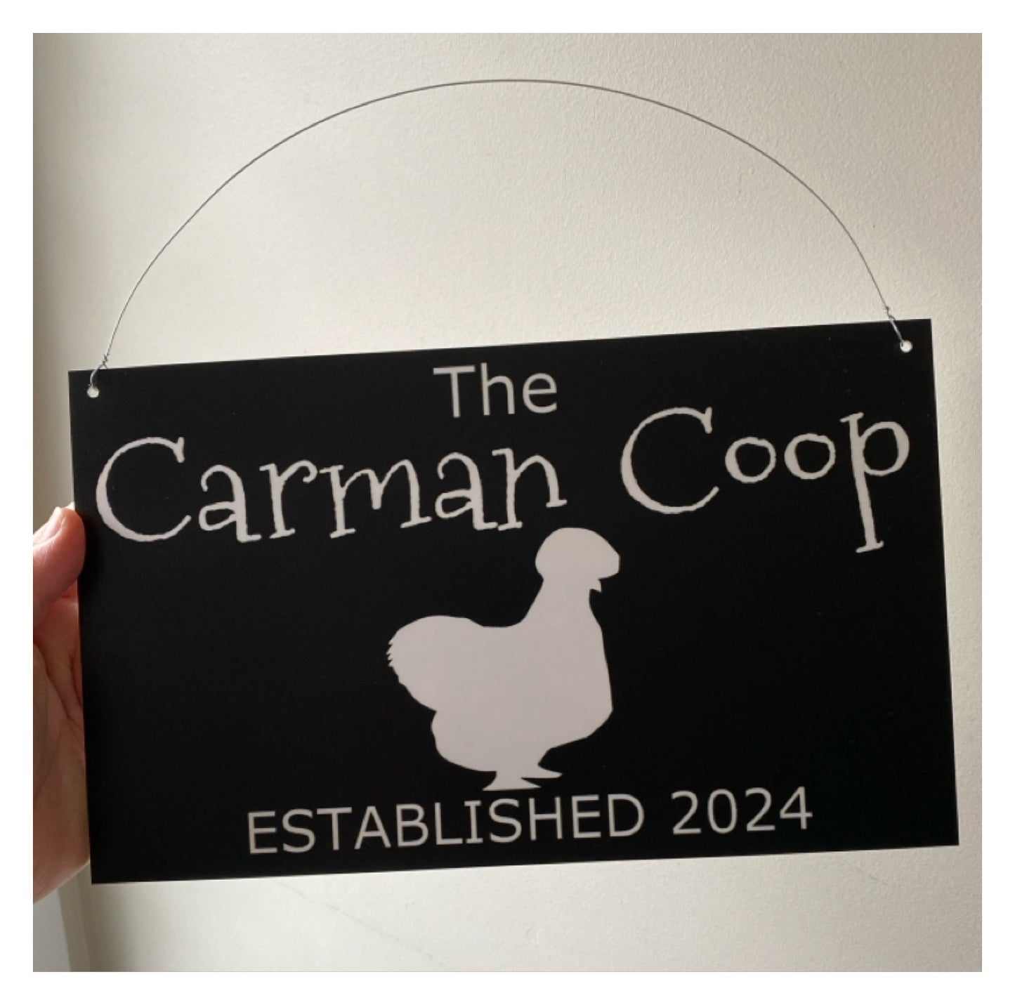 The Coop Custom Silkie Chicken Hen Sign - The Renmy Store Homewares & Gifts 