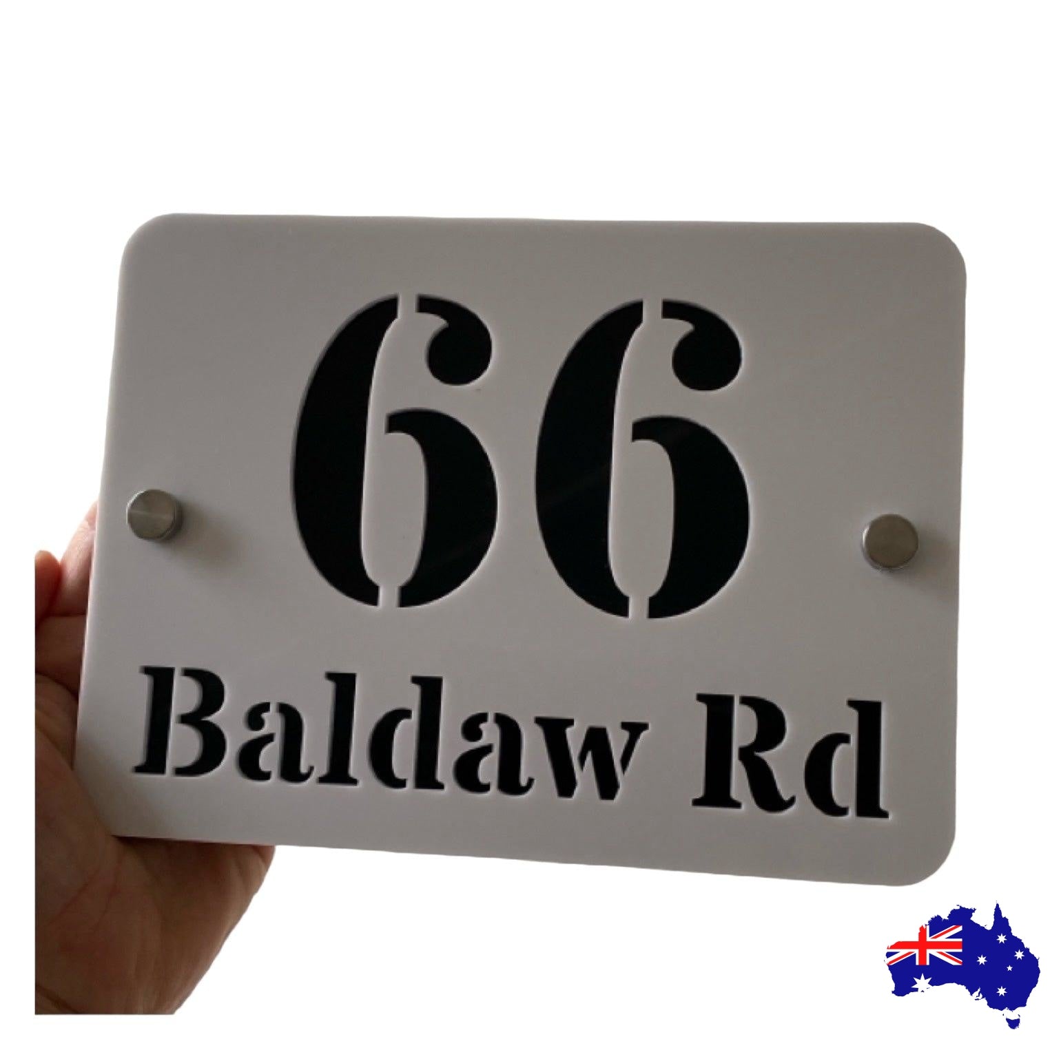 Personalised Street Number Address Letter Box White House Custom Sign - The Renmy Store Homewares & Gifts 