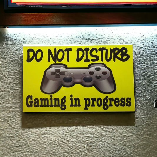 PlayStation Gaming In Progress Do Not Disturb Sign