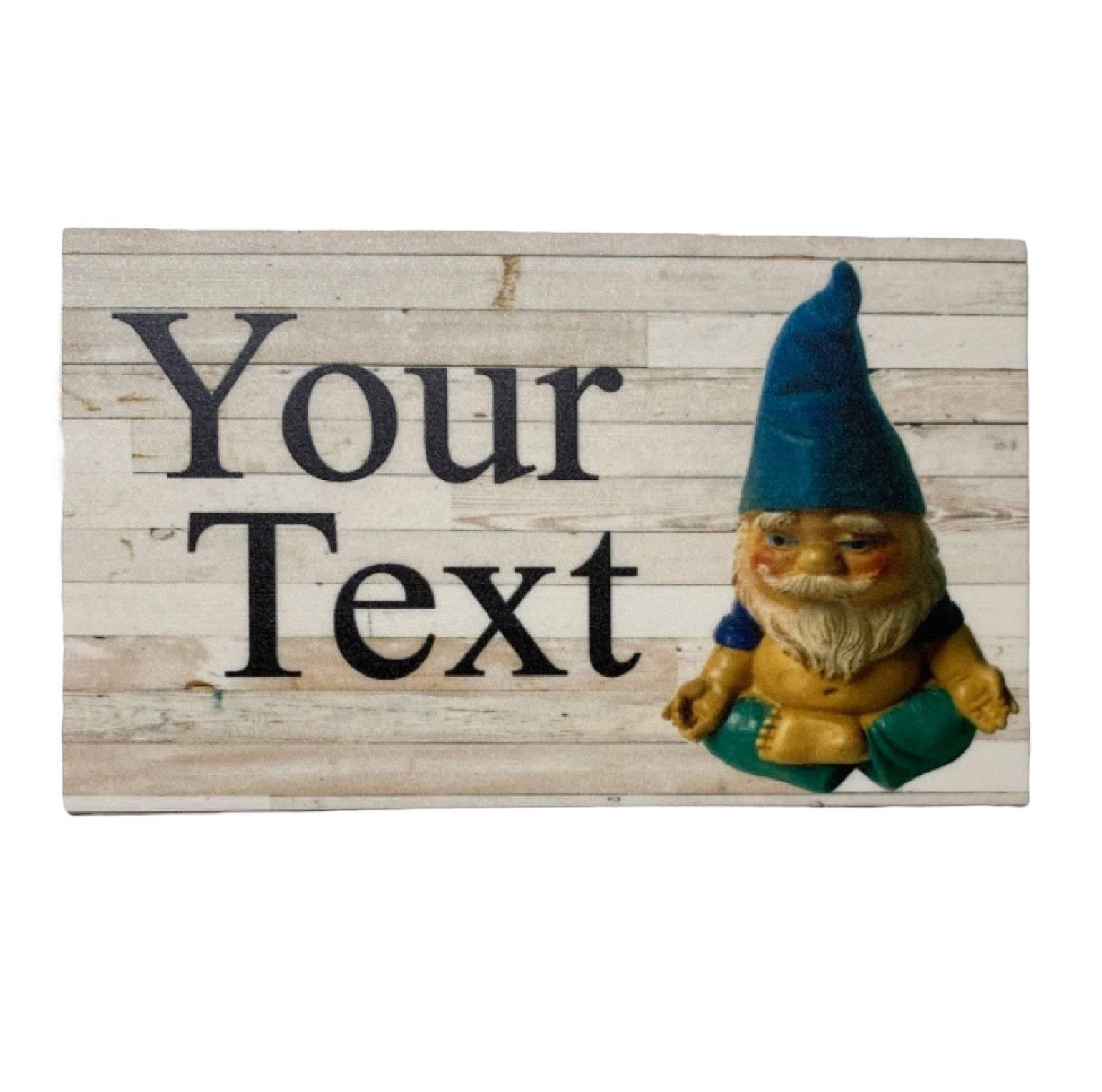 Gnome Custom Personalised Rustic Garden Sign - The Renmy Store Homewares & Gifts 