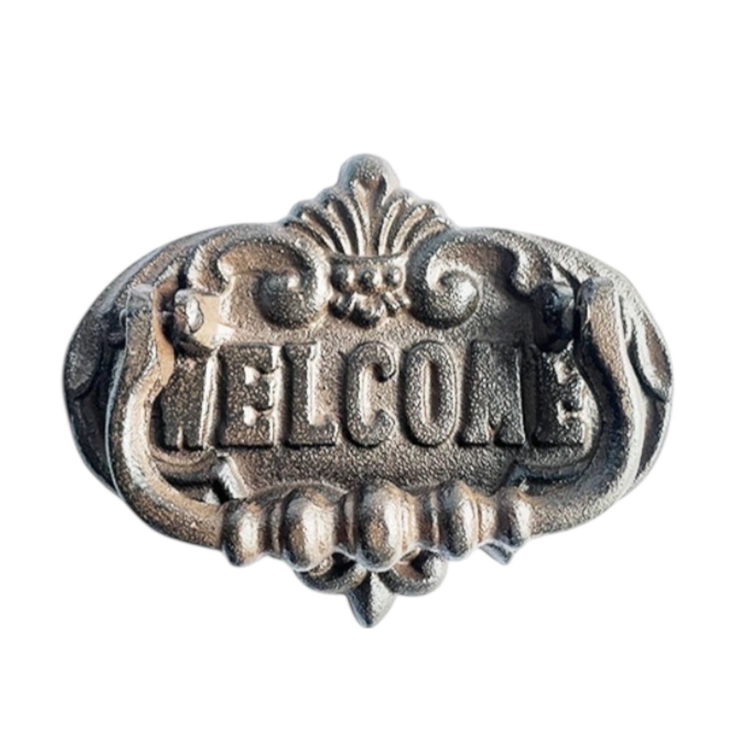 Door Knocker Welcome Rustic Cast Iron